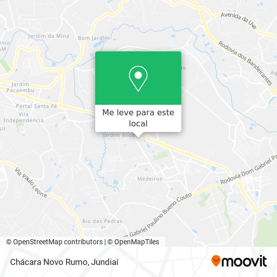 Chácara Novo Rumo mapa