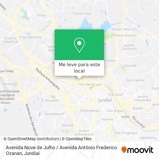 Avenida Nove de Julho / Avenida Antônio Frederico Ozanan mapa