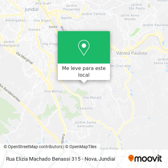 Rua Elizia Machado Benassi 315 - Nova mapa