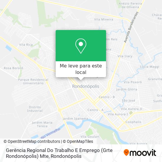 Gerência Regional Do Trabalho E Emprego (Grte Rondonópolis) Mte mapa