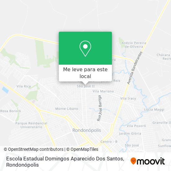 Escola Estadual Domingos Aparecido Dos Santos mapa