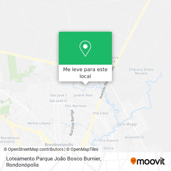 Loteamento Parque João Bosco Burnier mapa