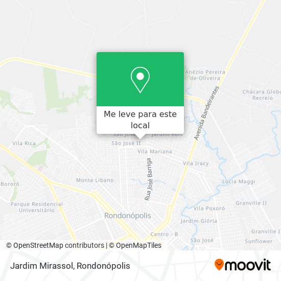 Jardim Mirassol mapa