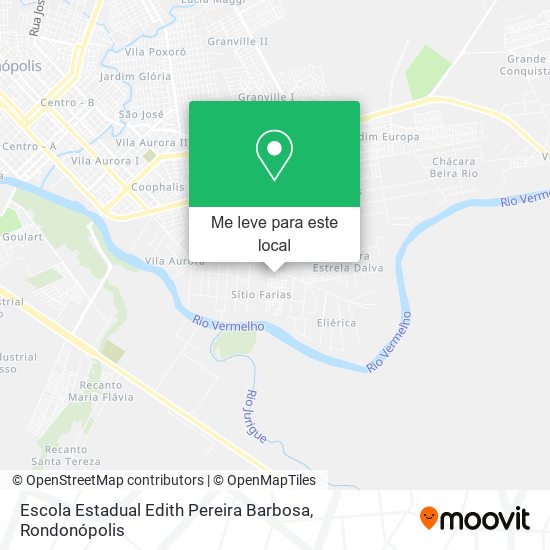 Escola Estadual Edith Pereira Barbosa mapa