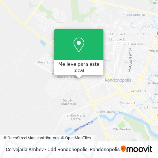 Cervejaria Ambev - Cdd Rondonópolis mapa