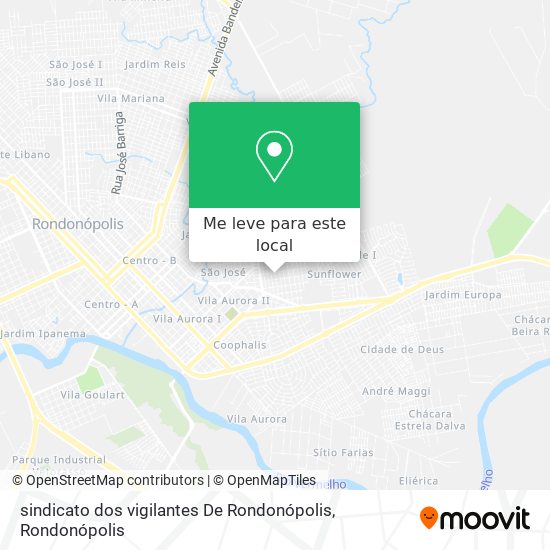 sindicato dos vigilantes De Rondonópolis mapa