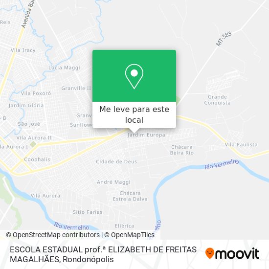 ESCOLA ESTADUAL prof.ª ELIZABETH DE FREITAS MAGALHÃES mapa