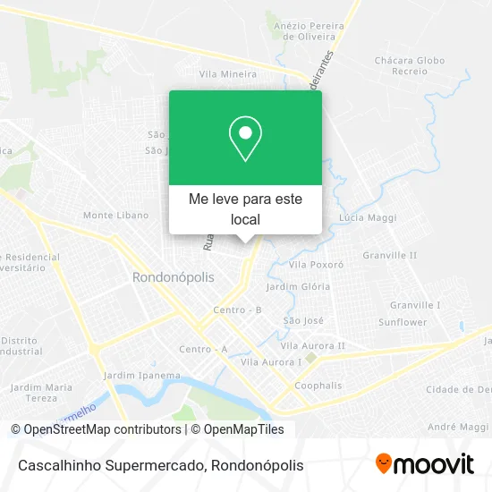 Cascalhinho Supermercado mapa