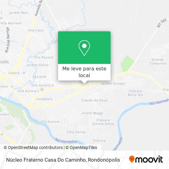 Núcleo Fraterno Casa Do Caminho mapa