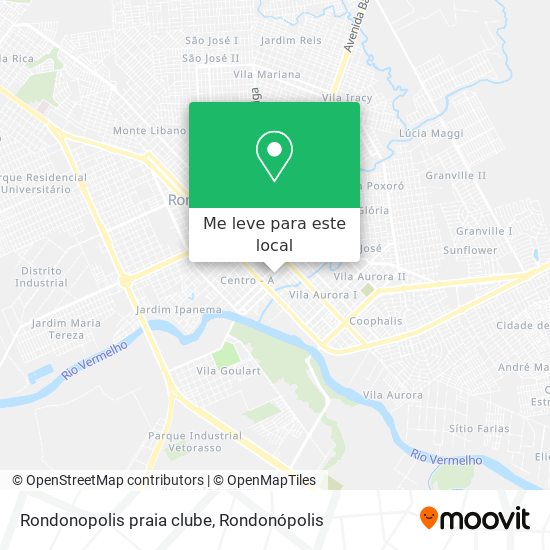 Rondonopolis praia clube mapa