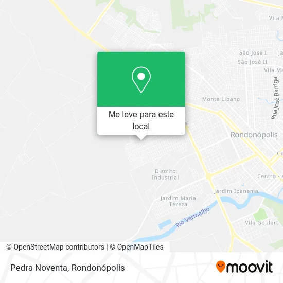 Pedra Noventa mapa