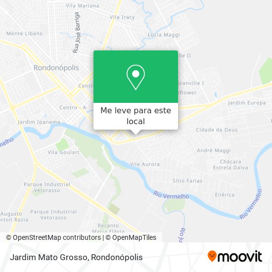 Jardim Mato Grosso mapa