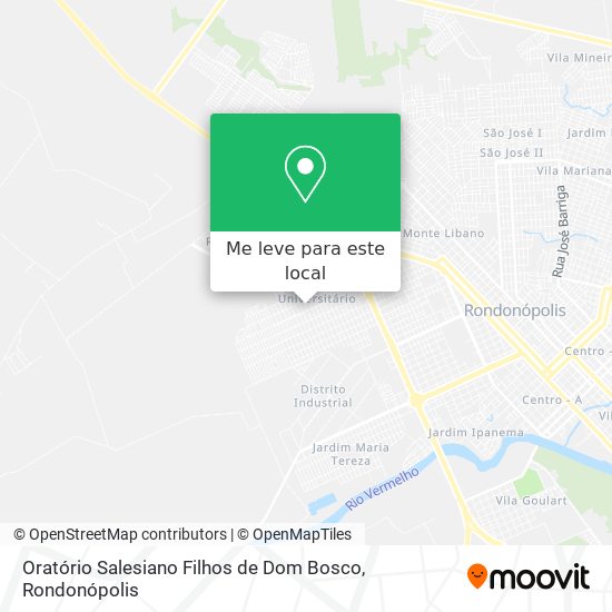 Oratório Salesiano Filhos de Dom Bosco mapa