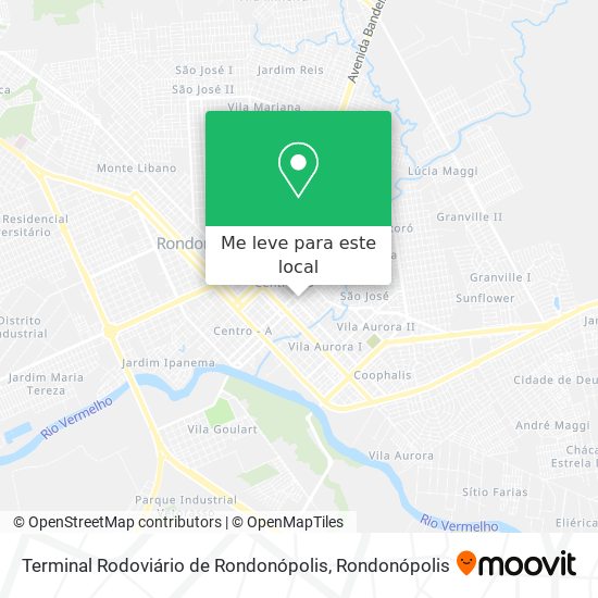 Terminal Rodoviário de Rondonópolis mapa
