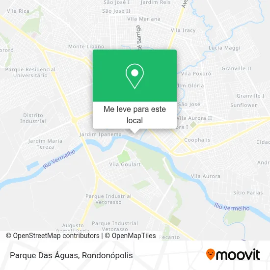 Parque Das Águas mapa