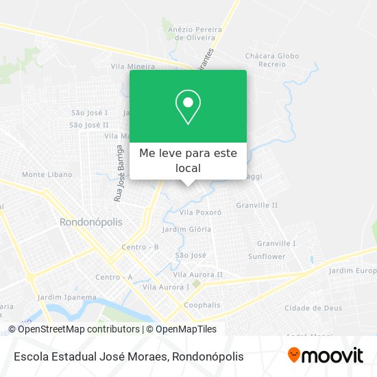 Escola Estadual José Moraes mapa