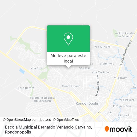Escola Municipal Bernardo Venâncio Carvalho mapa