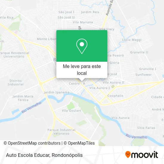 Auto Escola Educar mapa