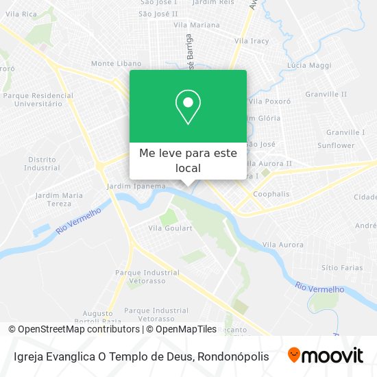 Igreja Evanglica O Templo de Deus mapa