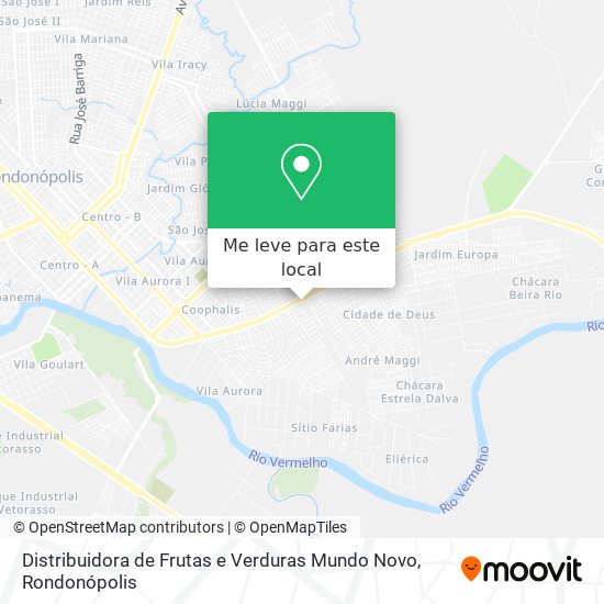 Distribuidora de Frutas e Verduras Mundo Novo mapa