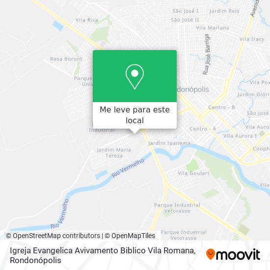 Igreja Evangelica Avivamento Biblico Vila Romana mapa