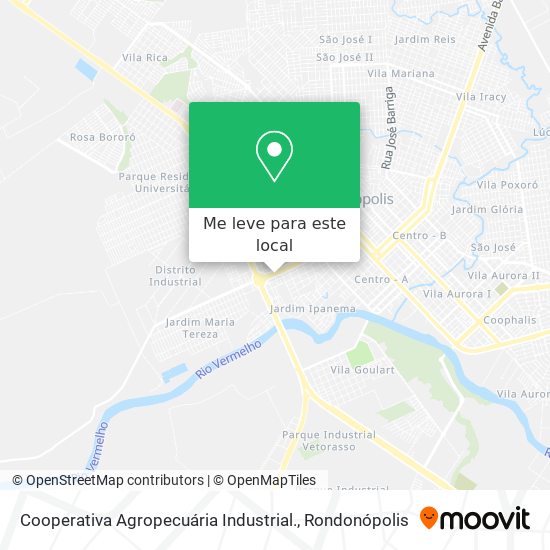 Cooperativa Agropecuária Industrial. mapa