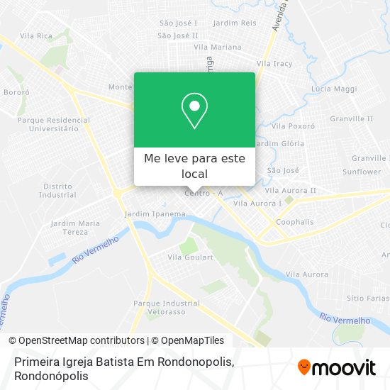 Primeira Igreja Batista Em Rondonopolis mapa