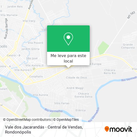 Vale dos Jacarandás - Central de Vendas mapa