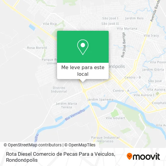 Rota Diesel Comercio de Pecas Para a Veiculos mapa