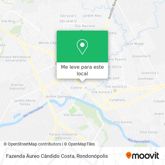 Fazenda Áureo Cândido Costa mapa