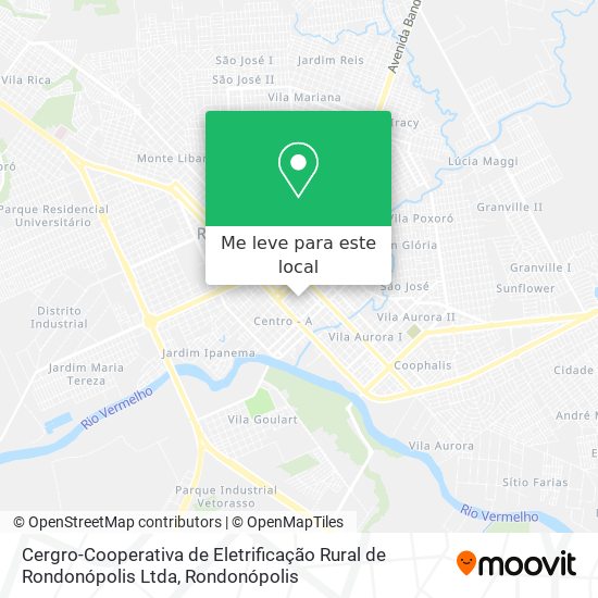 Cergro-Cooperativa de Eletrificação Rural de Rondonópolis Ltda mapa