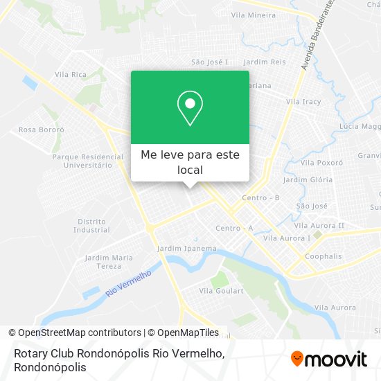 Rotary Club Rondonópolis Rio Vermelho mapa
