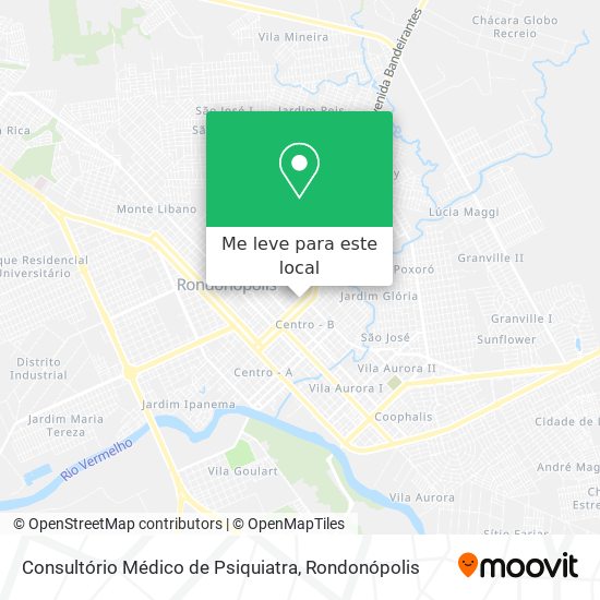 Consultório Médico de Psiquiatra mapa