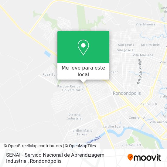 SENAI - Servico Nacional de Aprendizagem Industrial mapa
