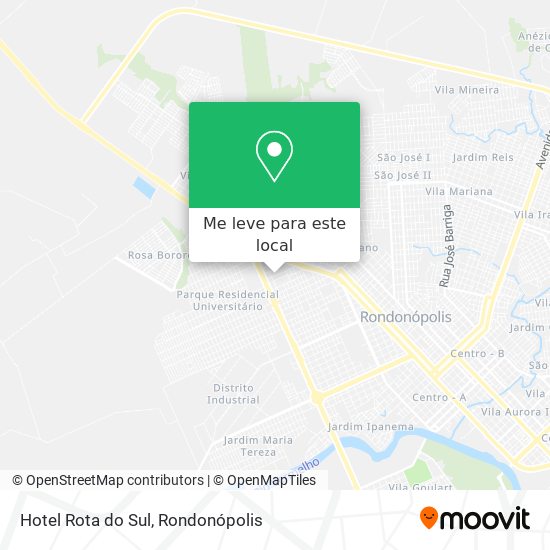 Hotel Rota do Sul mapa