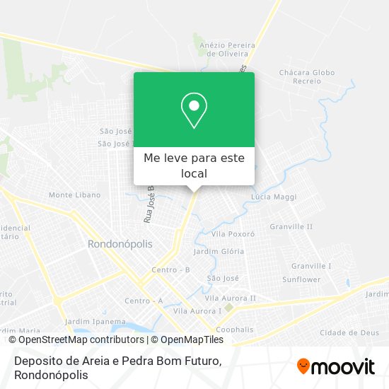 Deposito de Areia e Pedra Bom Futuro mapa