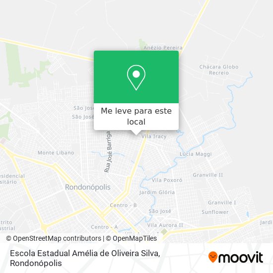Escola Estadual Amélia de Oliveira Silva mapa