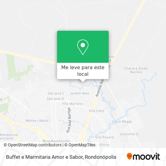 Buffet e Marmitaria Amor e Sabor mapa