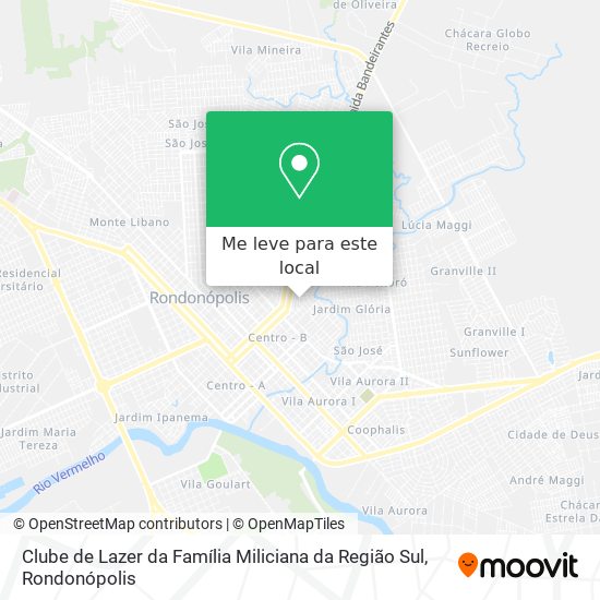 Clube de Lazer da Família Miliciana da Região Sul mapa
