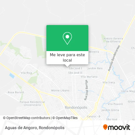 Aguas de Angoro mapa