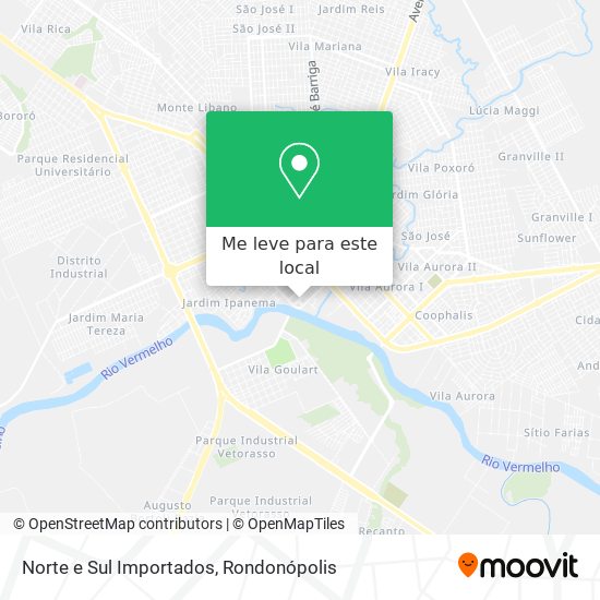 Norte e Sul Importados mapa