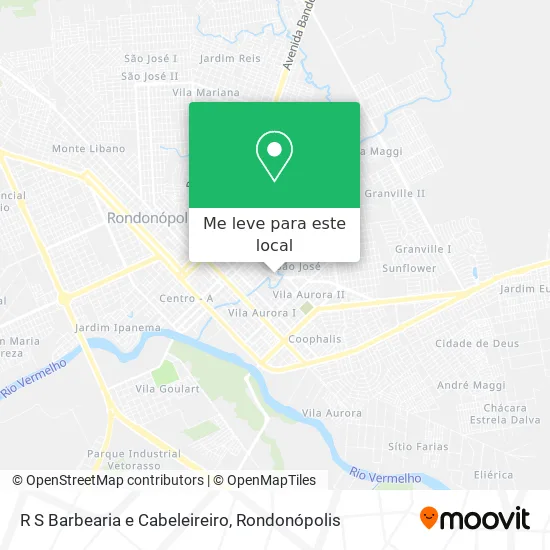 R S Barbearia e Cabeleireiro mapa