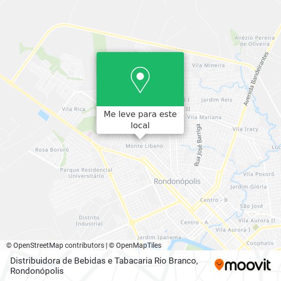 Distribuidora de Bebidas e Tabacaria Rio Branco mapa