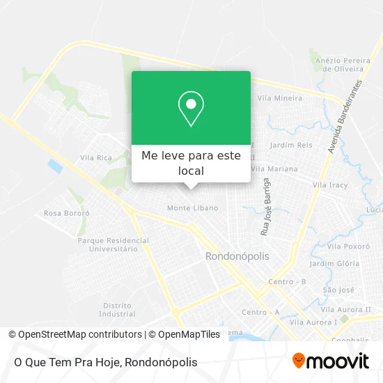 O Que Tem Pra Hoje mapa