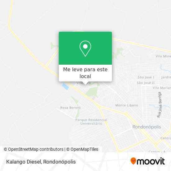 Kalango Diesel mapa