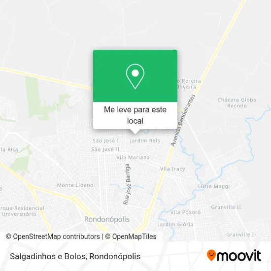 Salgadinhos e Bolos mapa