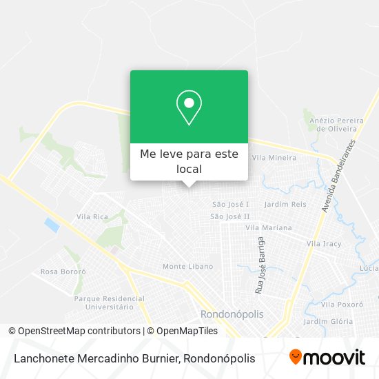 Lanchonete Mercadinho Burnier mapa