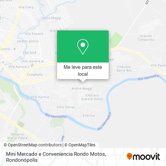 Mini Mercado e Conveniencia Rondo Motos mapa