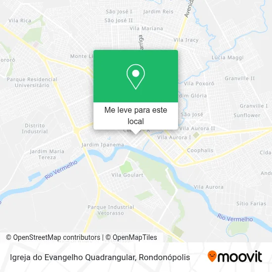 Igreja do Evangelho Quadrangular mapa