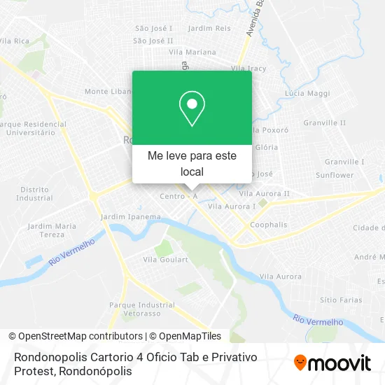 Rondonopolis Cartorio 4 Oficio Tab e Privativo Protest mapa